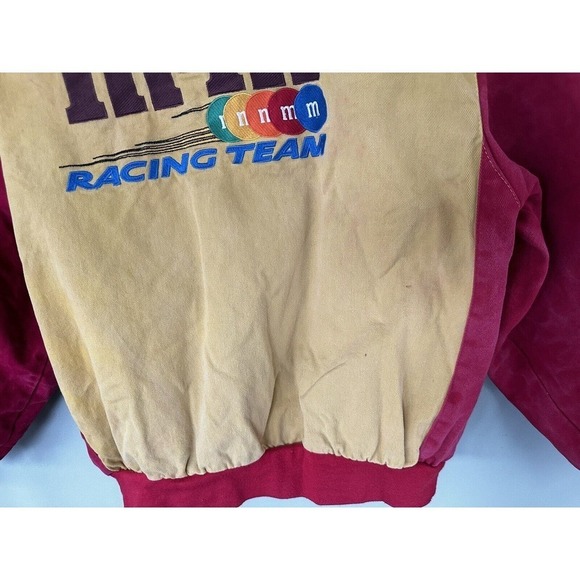 Vtg M&M NASCAR Racing Jacket JH Design Chase #36 Ernie Irvan Sz S-M Yellow Red‌‌ - Picture 11 of 16